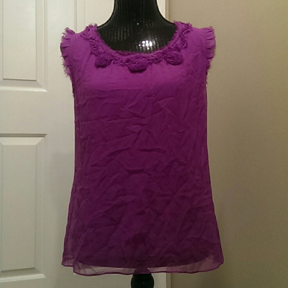 100% Silk ELIE TAHARI Sleeveless Blouse LINED!